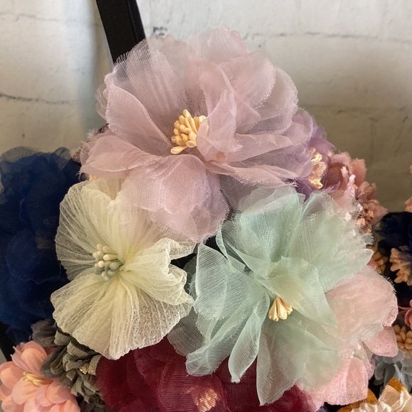 Corset Bustier 3D Floral Handmade Etsy Sz S Cottage Rave Feminine Fairy whimsy - Picture 6 of 14